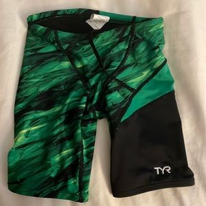 TYR youth 24 green Vitric Jammer Swimsuit